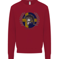Sweden Bodybuilding Flag Gym Training Swedish Kids Sweatshirt Jumper Red