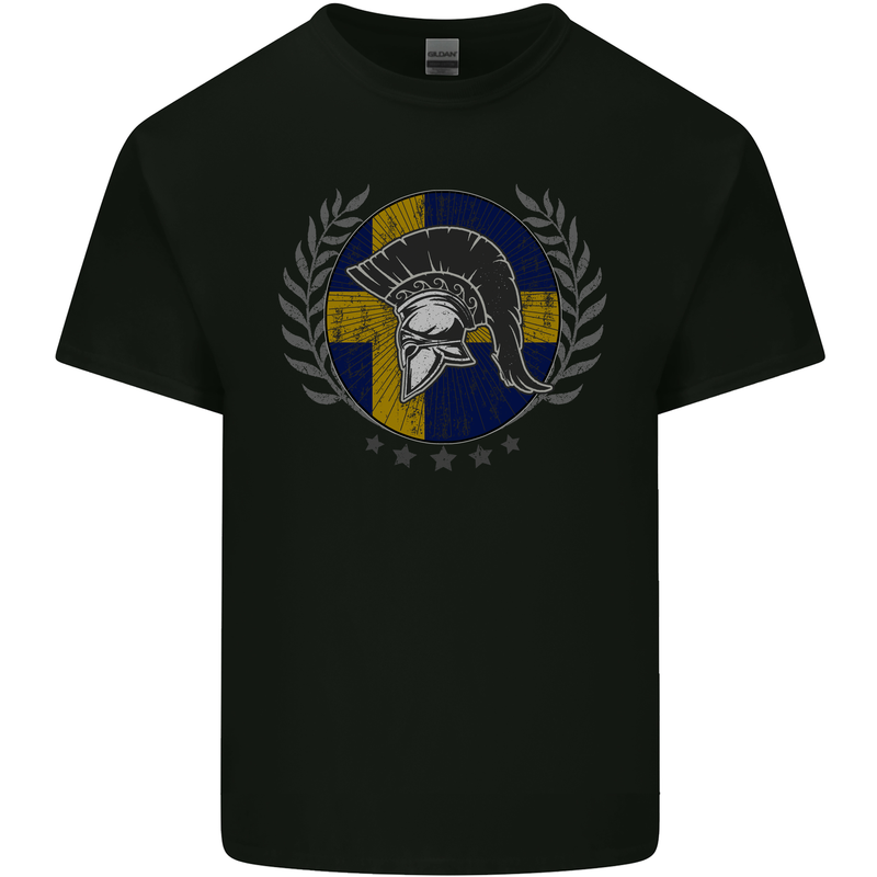 Sweden Bodybuilding Flag Gym Training Swedish Kids T-Shirt Childrens Black