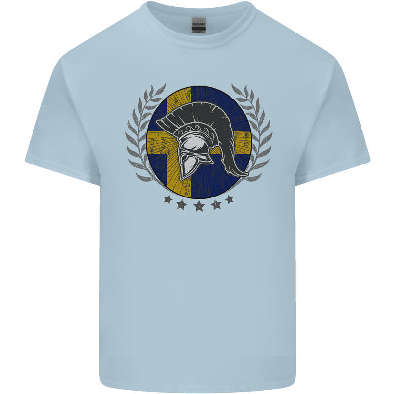 Sweden Bodybuilding Flag Gym Training Swedish Kids T-Shirt Childrens Light Blue
