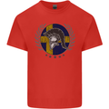 Sweden Bodybuilding Flag Gym Training Swedish Kids T-Shirt Childrens Red