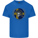 Sweden Bodybuilding Flag Gym Training Swedish Kids T-Shirt Childrens Royal Blue