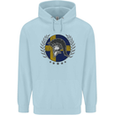 Sweden Bodybuilding Flag Gym Training Swedish Mens 80% Cotton Hoodie Light Blue
