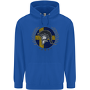Sweden Bodybuilding Flag Gym Training Swedish Mens 80% Cotton Hoodie Royal Blue