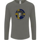 Sweden Bodybuilding Flag Gym Training Swedish Mens Long Sleeve T-Shirt Charcoal