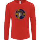 Sweden Bodybuilding Flag Gym Training Swedish Mens Long Sleeve T-Shirt Red