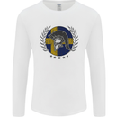 Sweden Bodybuilding Flag Gym Training Swedish Mens Long Sleeve T-Shirt White