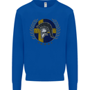 Sweden Bodybuilding Flag Gym Training Swedish Mens Sweatshirt Jumper Royal Blue