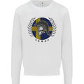 Sweden Bodybuilding Flag Gym Training Swedish Mens Sweatshirt Jumper White