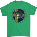 Sweden Bodybuilding Flag Gym Training Swedish Mens T-Shirt 100% Cotton Irish Green