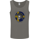 Sweden Bodybuilding Flag Gym Training Swedish Mens Vest Tank Top Charcoal