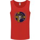 Sweden Bodybuilding Flag Gym Training Swedish Mens Vest Tank Top Red