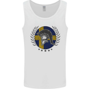 Sweden Bodybuilding Flag Gym Training Swedish Mens Vest Tank Top White