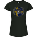 Sweden Bodybuilding Flag Gym Training Swedish Womens Petite Cut T-Shirt Black