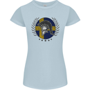 Sweden Bodybuilding Flag Gym Training Swedish Womens Petite Cut T-Shirt Light Blue