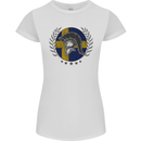 Sweden Bodybuilding Flag Gym Training Swedish Womens Petite Cut T-Shirt White