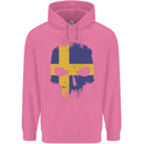 Sweden Skull Flag Gym Bodybuilding Biker Childrens Kids Hoodie Azalea