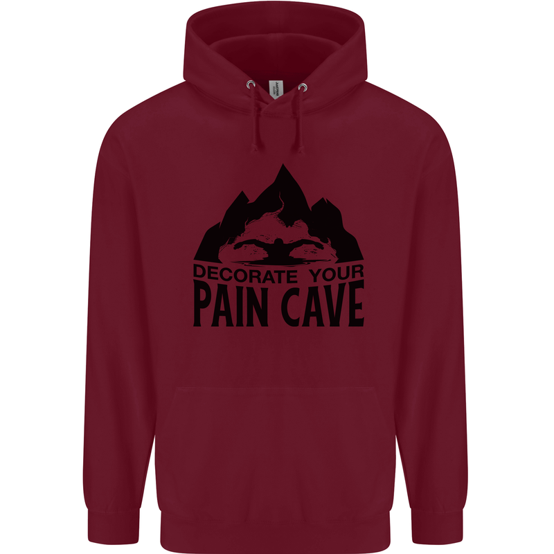 Swimming Pain Cave Swimmer Swim Childrens Kids Hoodie Maroon