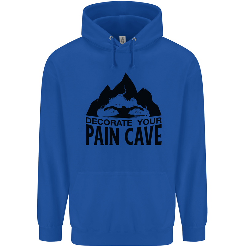 Swimming Pain Cave Swimmer Swim Childrens Kids Hoodie Royal Blue