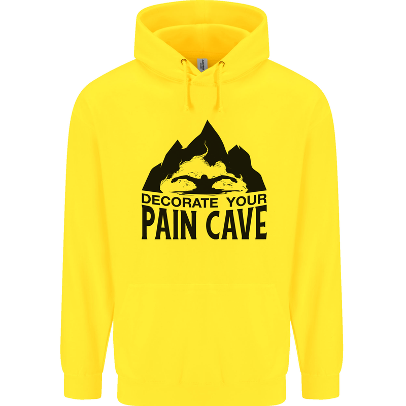 Swimming Pain Cave Swimmer Swim Childrens Kids Hoodie Yellow