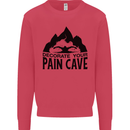 Swimming Pain Cave Swimmer Swim Kids Sweatshirt Jumper Heliconia