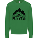 Swimming Pain Cave Swimmer Swim Kids Sweatshirt Jumper Irish Green