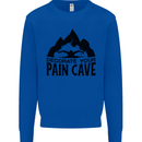 Swimming Pain Cave Swimmer Swim Kids Sweatshirt Jumper Royal Blue