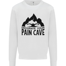 Swimming Pain Cave Swimmer Swim Kids Sweatshirt Jumper White