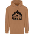 Swimming Pain Cave Swimmer Swim Mens 80% Cotton Hoodie Caramel Latte