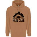 Swimming Pain Cave Swimmer Swim Mens 80% Cotton Hoodie Caramel Latte