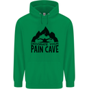 Swimming Pain Cave Swimmer Swim Mens 80% Cotton Hoodie Irish Green