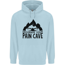 Swimming Pain Cave Swimmer Swim Mens 80% Cotton Hoodie Light Blue