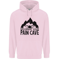 Swimming Pain Cave Swimmer Swim Mens 80% Cotton Hoodie Light Pink
