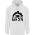 Swimming Pain Cave Swimmer Swim Mens 80% Cotton Hoodie White