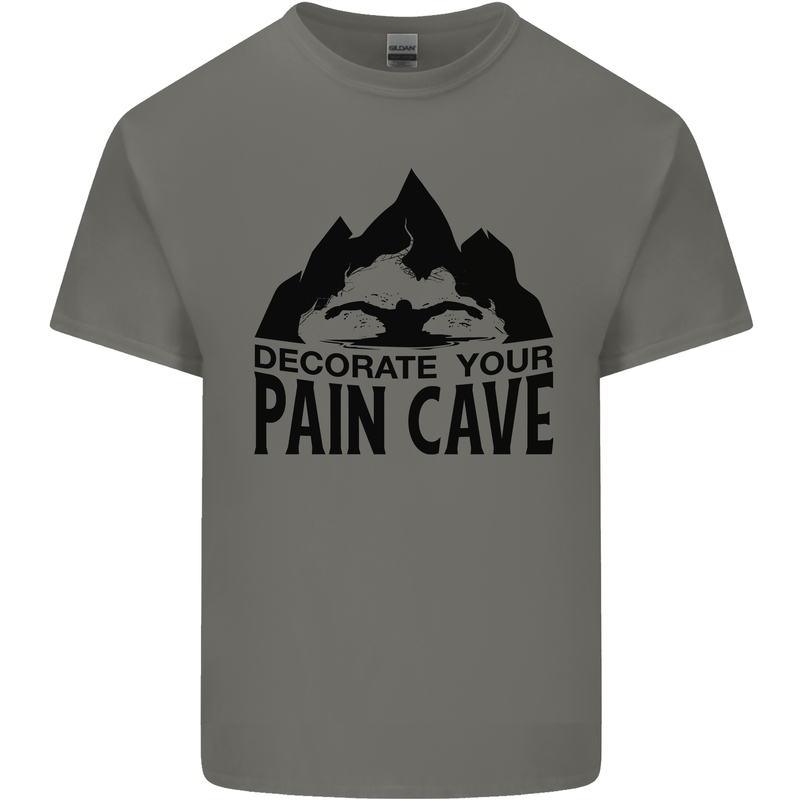 Swimming Pain Cave Swimmer Swim Mens Cotton T-Shirt Tee Top Charcoal