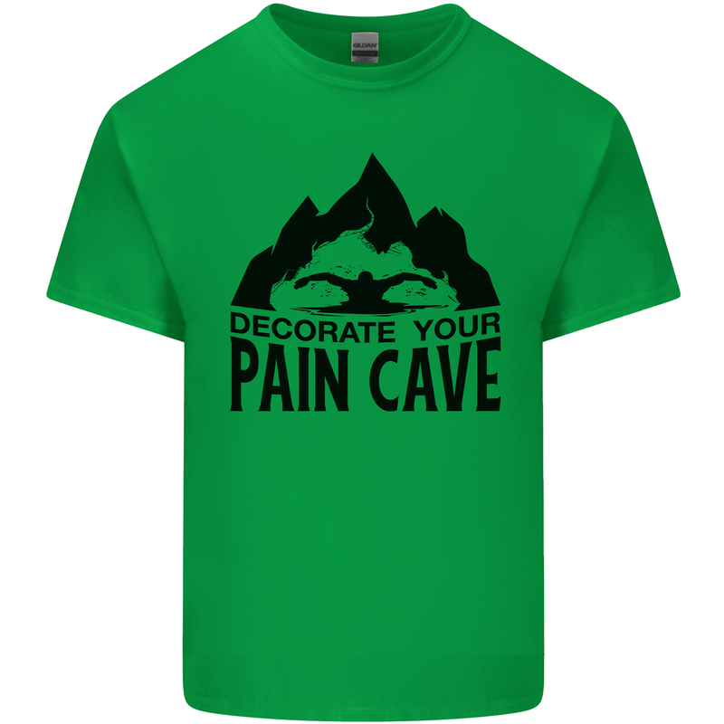 Swimming Pain Cave Swimmer Swim Mens Cotton T-Shirt Tee Top Irish Green