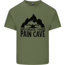 Swimming Pain Cave Swimmer Swim Mens Cotton T-Shirt Tee Top Military Green