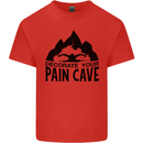 Swimming Pain Cave Swimmer Swim Mens Cotton T-Shirt Tee Top Red