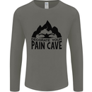 Swimming Pain Cave Swimmer Swim Mens Long Sleeve T-Shirt Charcoal