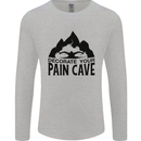Swimming Pain Cave Swimmer Swim Mens Long Sleeve T-Shirt Sports Grey