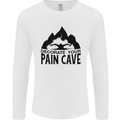 Swimming Pain Cave Swimmer Swim Mens Long Sleeve T-Shirt White