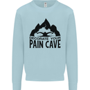 Swimming Pain Cave Swimmer Swim Mens Sweatshirt Jumper Light Blue