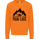 Swimming Pain Cave Swimmer Swim Mens Sweatshirt Jumper Orange