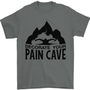 Swimming Pain Cave Swimmer Swim Mens T-Shirt 100% Cotton Charcoal
