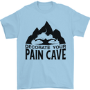 Swimming Pain Cave Swimmer Swim Mens T-Shirt 100% Cotton Light Blue