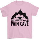 Swimming Pain Cave Swimmer Swim Mens T-Shirt 100% Cotton Light Pink
