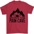 Swimming Pain Cave Swimmer Swim Mens T-Shirt 100% Cotton Red