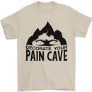 Swimming Pain Cave Swimmer Swim Mens T-Shirt 100% Cotton Sand