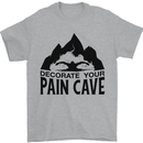 Swimming Pain Cave Swimmer Swim Mens T-Shirt 100% Cotton Sports Grey