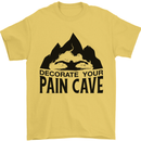Swimming Pain Cave Swimmer Swim Mens T-Shirt 100% Cotton Yellow