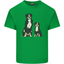 Swiss Mountain Dog & Puppy Sennenhund Kids T-Shirt Childrens Irish Green